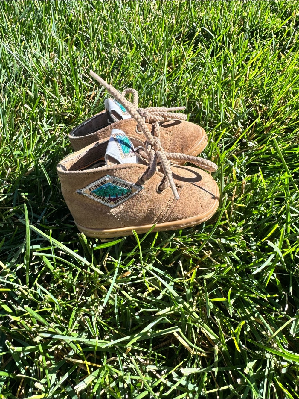 Vintage Fisher-Price Outdoor Brigade Suede Baby Boots Size 1 1994